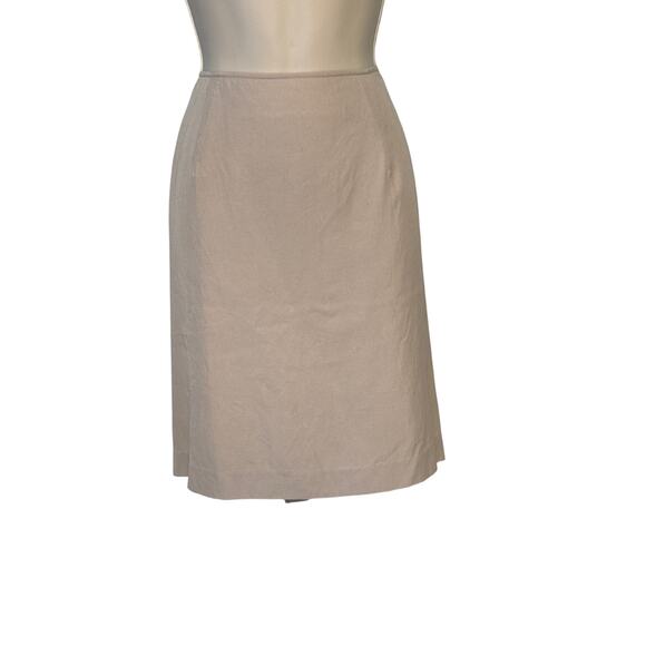 Madison Studio 100% Silk Tan‎ Pencil Skirt Size 12 Pre-owned - Picture 1 of 7
